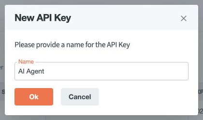 Give the new API key a recognizable name.